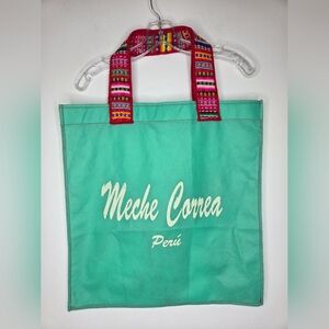 Meche Correa 19"x19" Large Shopping Bag with Manta Inca- Multicolor Straps
